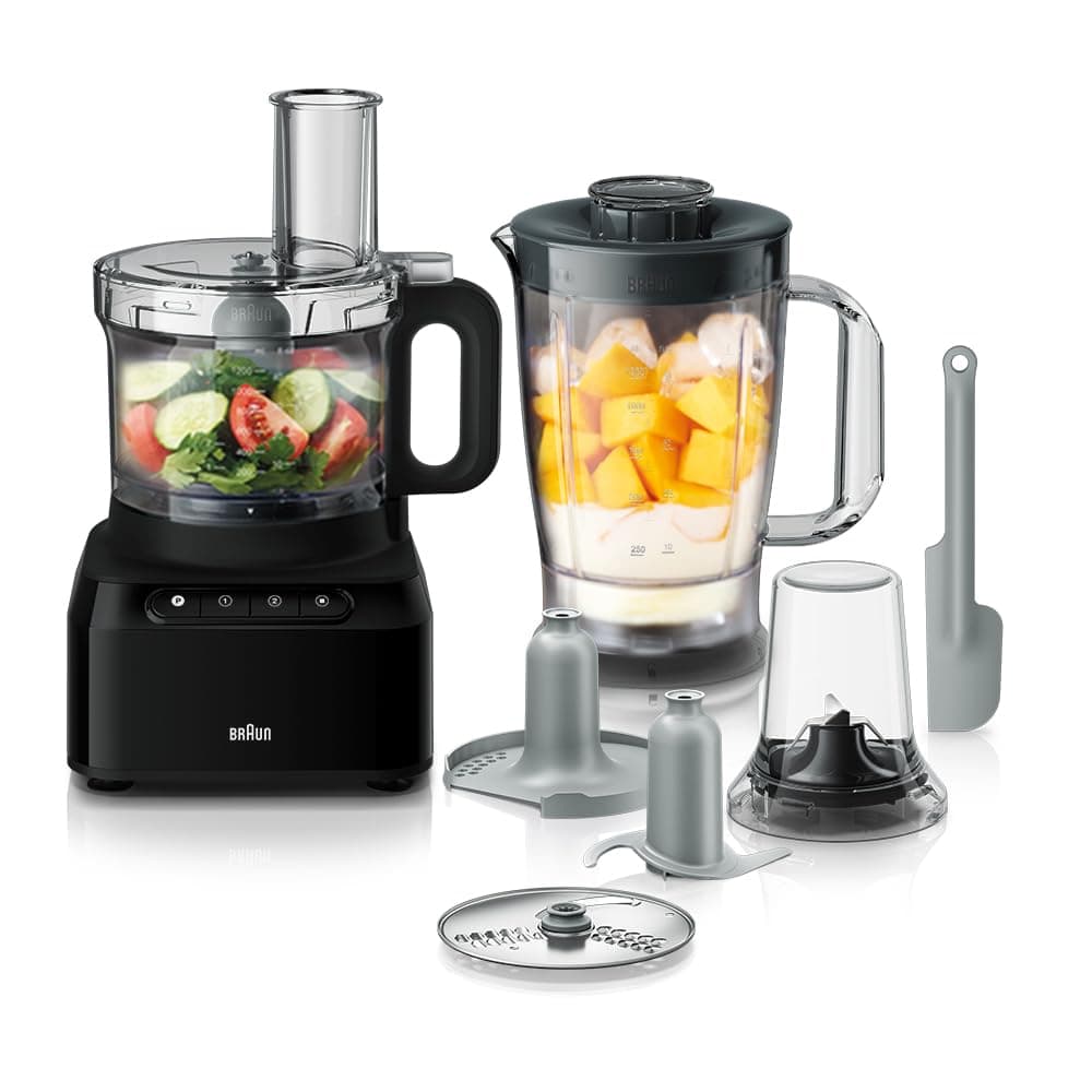 Braun Pureease Food Processor Fp 3132 Bk"Min 1 year manufacturer warranty"
