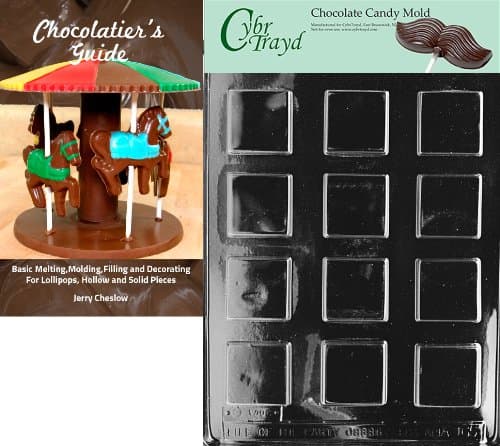 Cybrtrayd Bk-AO065 Plain Square Mints All Occasions Chocolate Candy Mold