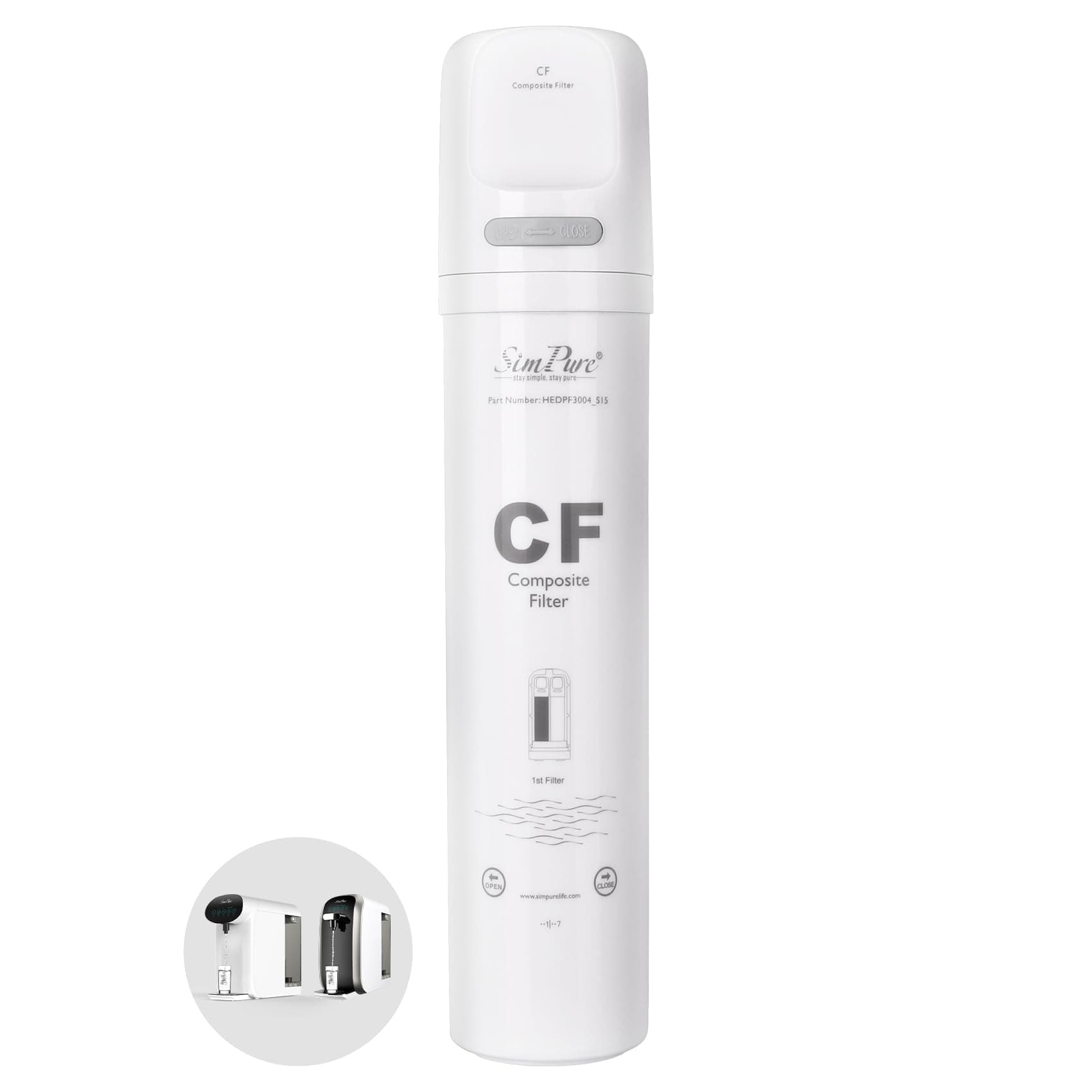 Y7P-W CF Filter Replacement Cartridge (Only Applicable to Y7P-W System), 6 Months Replacement Cartridge (1 Pack)