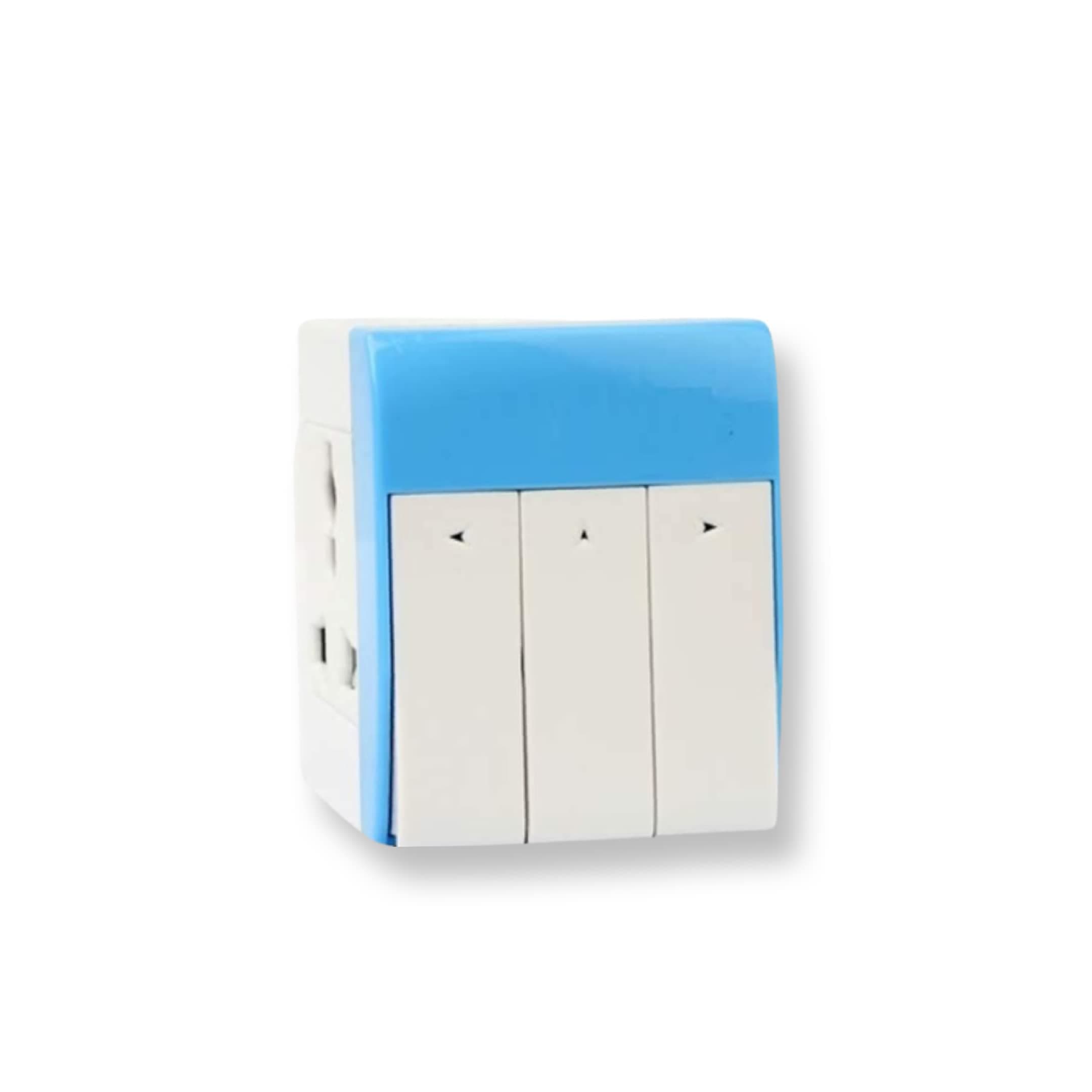 13A Multi-Plug UK UAE Adapter Fused 3-Way Universal Sockets with 3-way Switch, 1 Year Warranty
