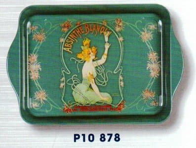 French Classics Small Metal Tray Absinthe