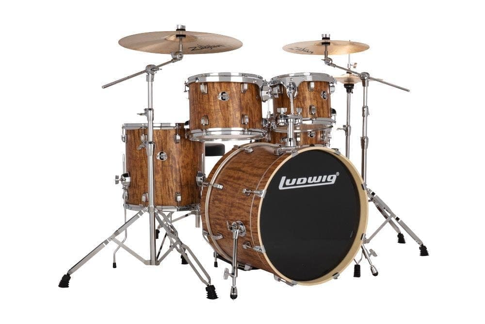Ludwig Element Evolution 5-piece Complete Drum Set with Zildjian Cymbals - Cherry