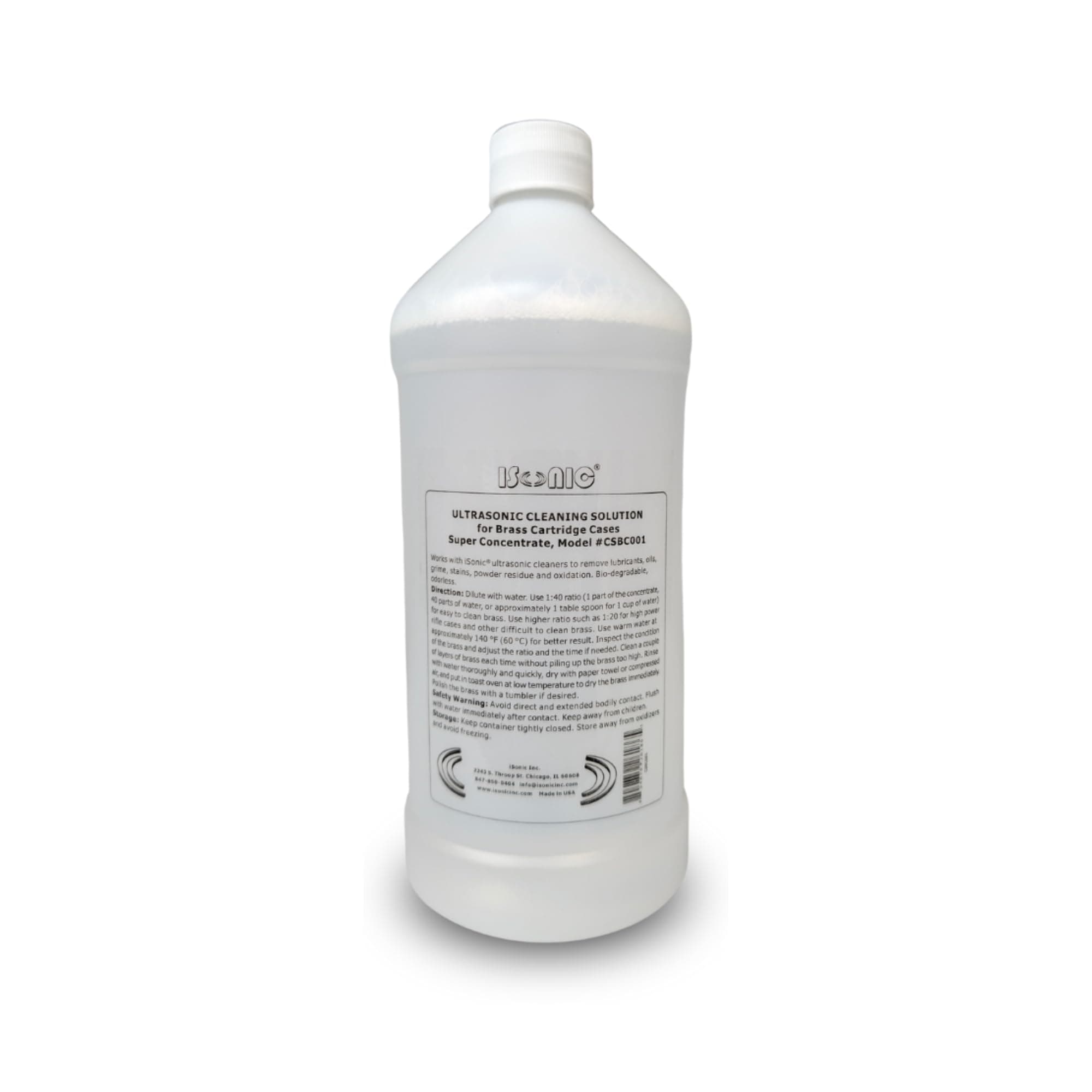 CSBC001 Ultrasonic Brass Cleaning Solution Super Concentrate, 1Qt Bottle
