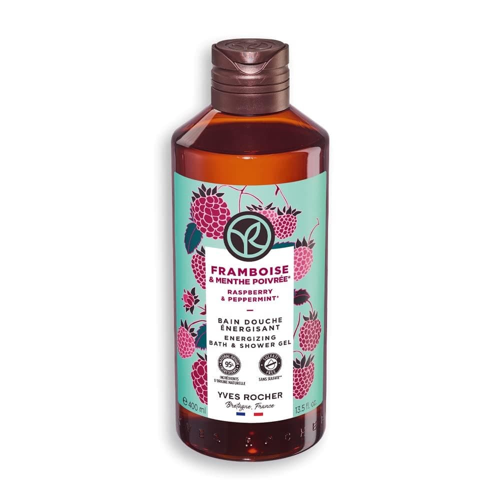 Energizing Bath and Shower Gel, Raspberry Peppermint, 400ml