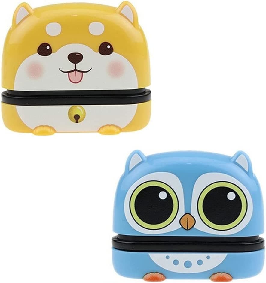 Personalized Name Stamp,Custom Name for Baby Student Clothes Chapter Cartoon Children's Seal Cute for Kids,Waterproof Wash Not Faded Stamp Animal Styles