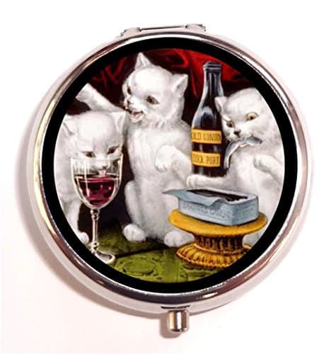 Three Kittens Cat Pill Box Pill Case Medicine Organizer