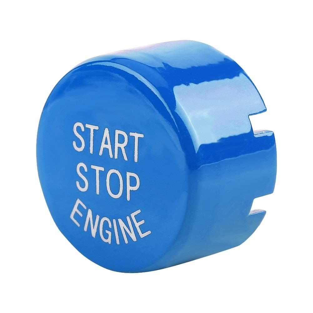 KSTE Car Engine One-Button Start Button Compatible with B-M-W F30 G/F Disk Bottom with Start&Stop (Blue)