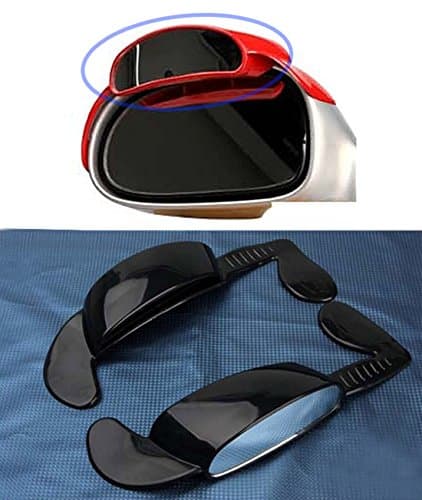 Green Tec Super Aero Visor LH RH Side Mirror View Rain Blower 2-pc Set For Universal Vehicle (Black)