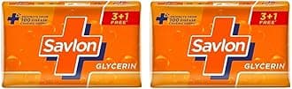 Savlon Glycerine Soap, 500g (125g - Pack of 6+1), Soap for Women & Men, For All Skin Types