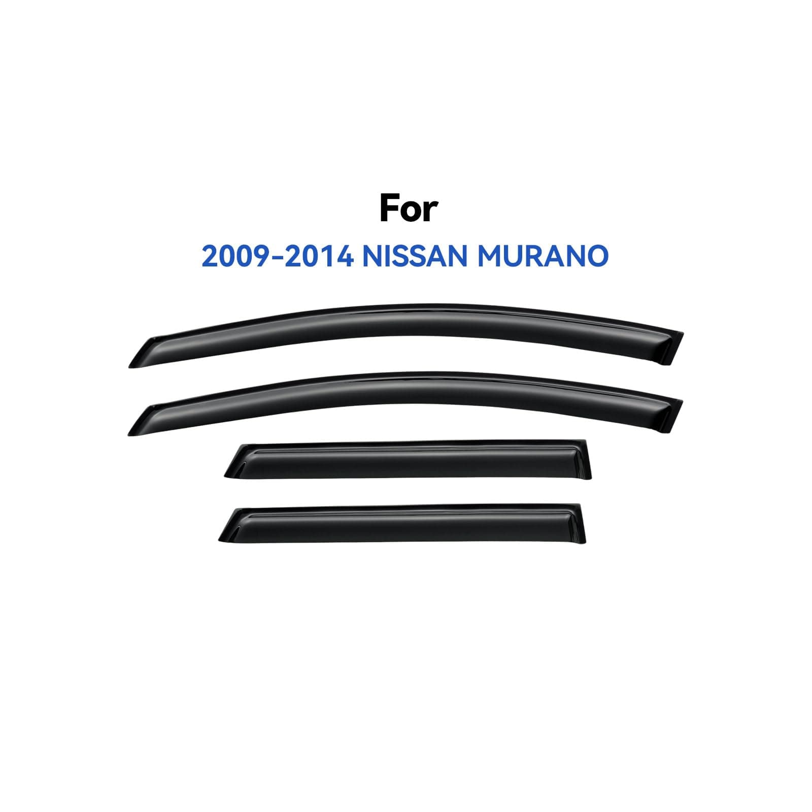 Window Visors Rain Guards Shield for 2009-2014 Nissan Murano, Tape-on Window Wind Deflectors Vent Shades for 09-14 Murano