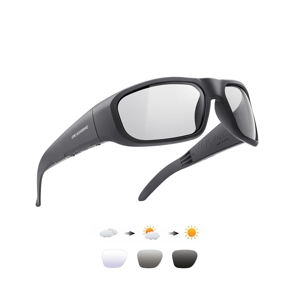 OhO sunshine Smart Glasses, Polarized Sunglasses with Bluetooth Speaker, Athletic/Outdoor UV Protection and Voice Control