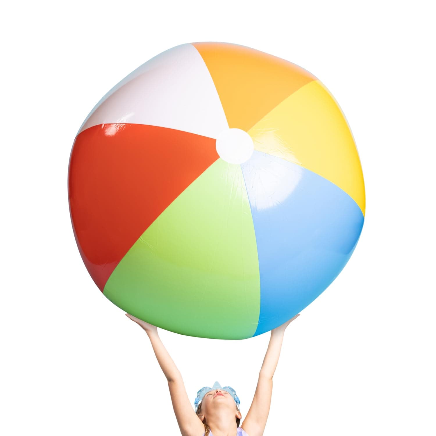 Inflatable Multicoloured Blow Up Large and Small Beach Balls for The Pool Summer Parties Gifts and Decorations Childrens Kids & Adults Toddler Childs Toys (72 inch, 1 per pack)
