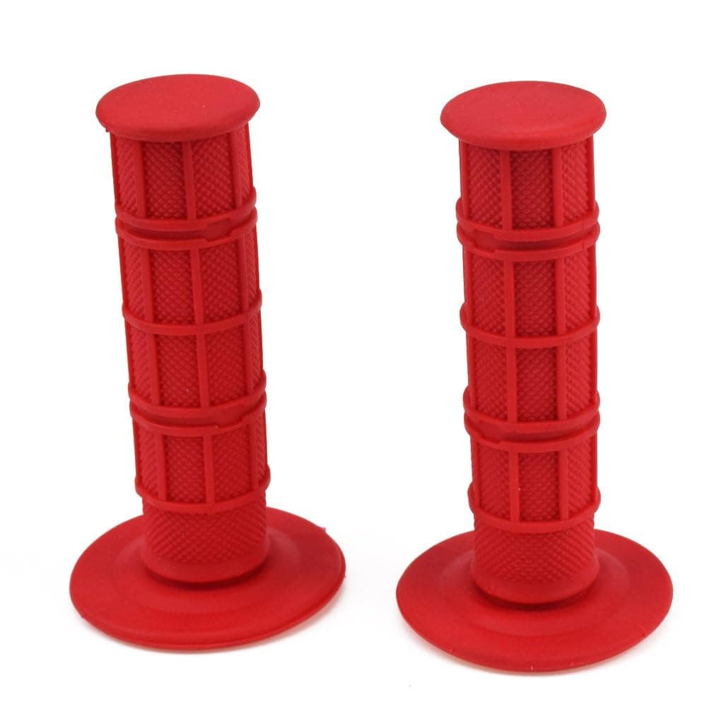 HIAORS 22mm 7/8" Universal Motorcycle Rubber Handlebar Grips Compatible with KLX SDG XR CRF 70cc 50cc PW 80 KLX110 SDG SSR YZF WRF KXF TTR RMZ Motocross Dirt Pit Bike Red Parts