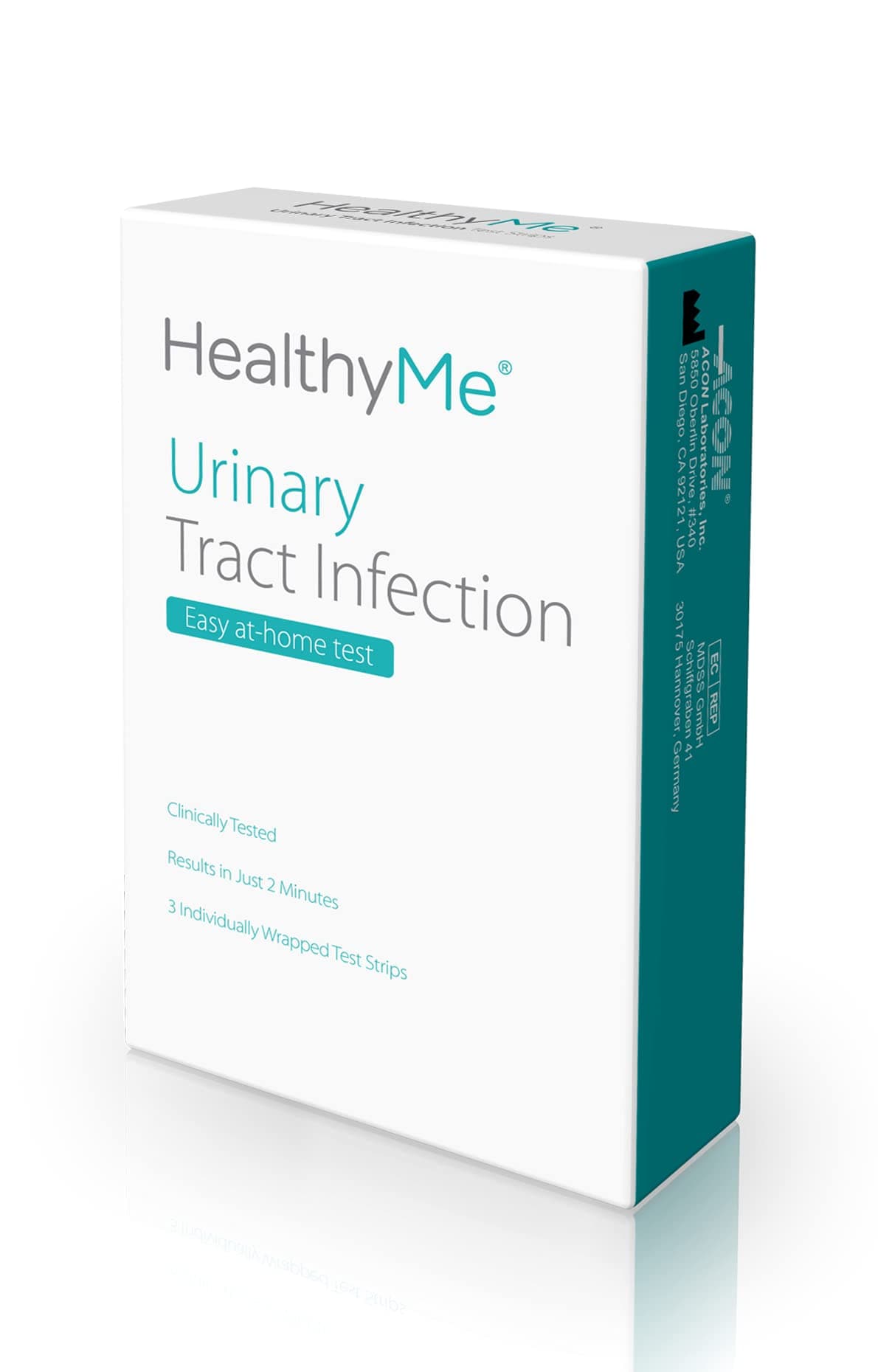 Urinary Tract Infection (UTI) Test Strips, 3 Individually Pouched, Self-Testing Strips, Accurate, Easy to Read, Results in 2 Minutes, Clinically Tested