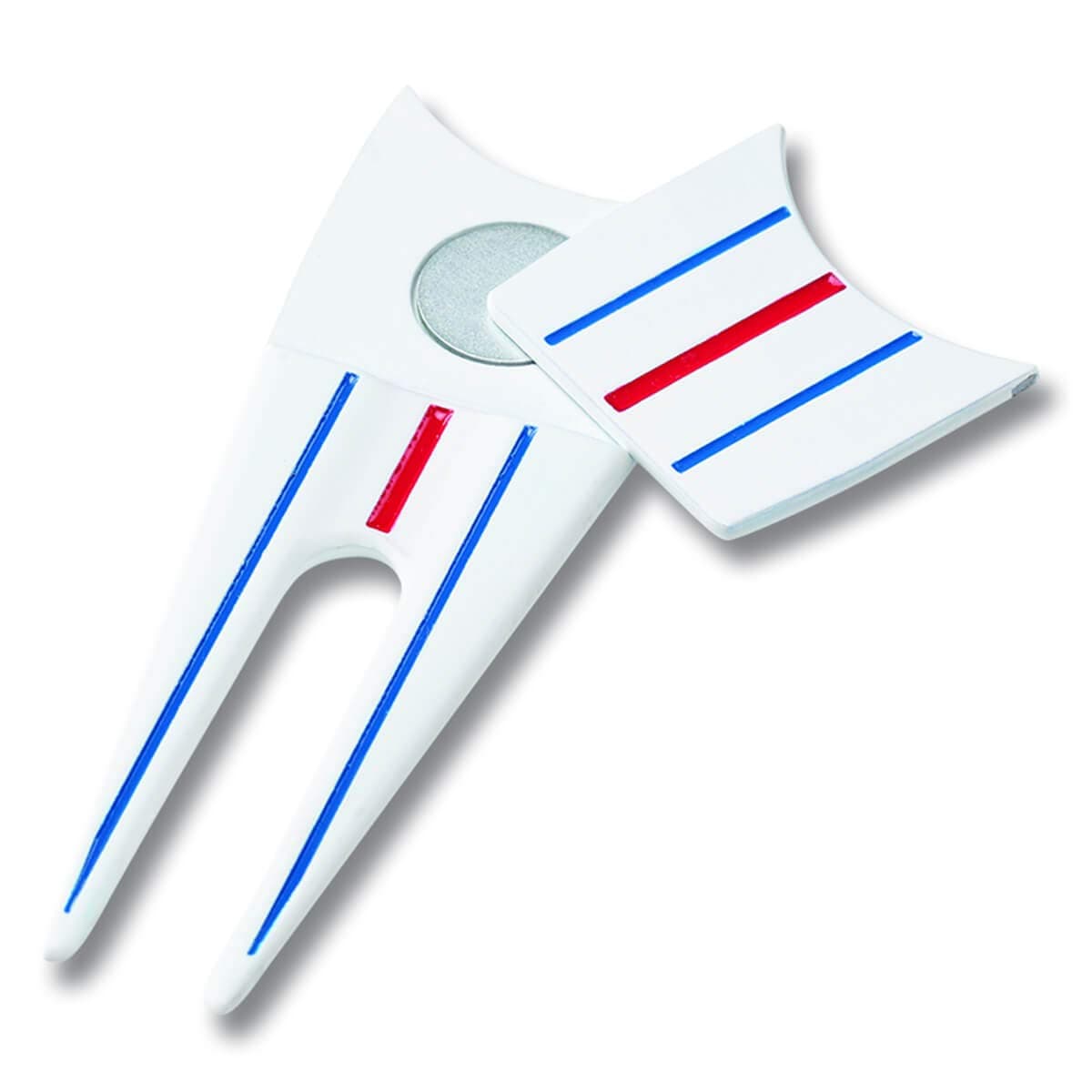 Golf 2021 Triple Track Divot Tool, White