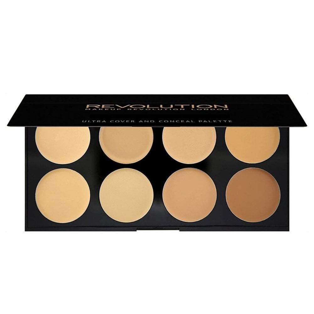 Ultra Cover & Concealer Palette, Ultimate Coverage, Light, 8 Shades, 10g