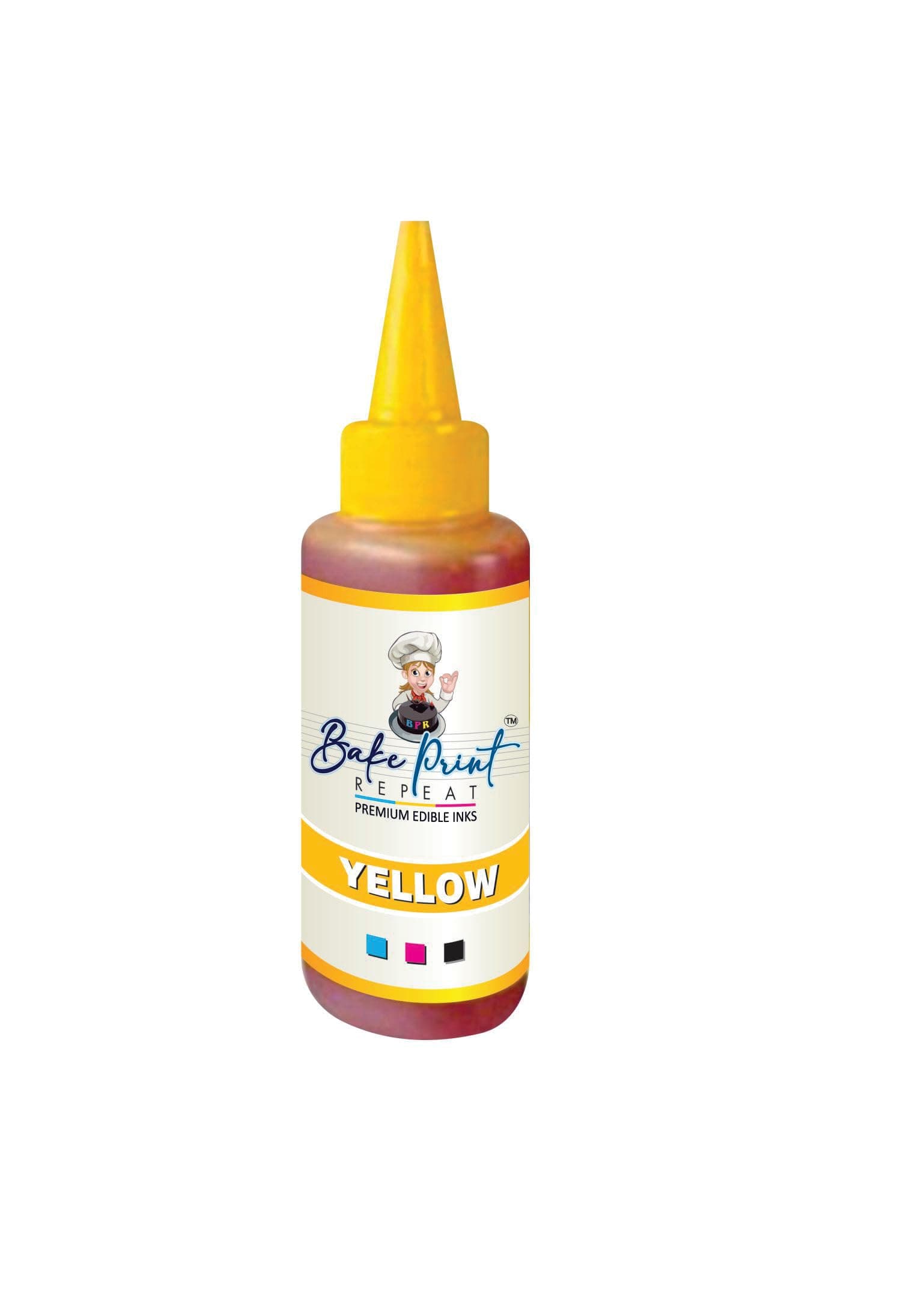 Edible Printer Ink: Perfect for Photo Cake Décor & Edible Printing Projects (Pack of 1 : Yellow -80ml)