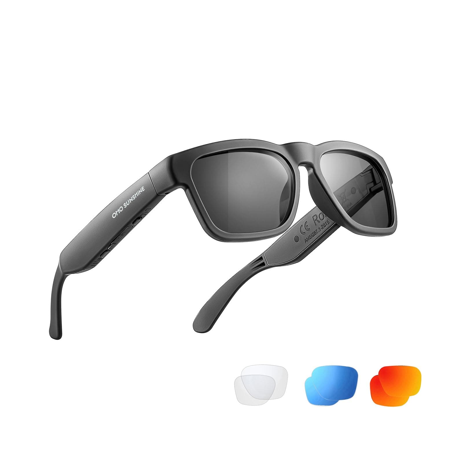 Smart Glasses,Polarized Sunglasses with Bluetooth Speaker,Athletic/Outdoor UV Protection and Voice Control,Unisex