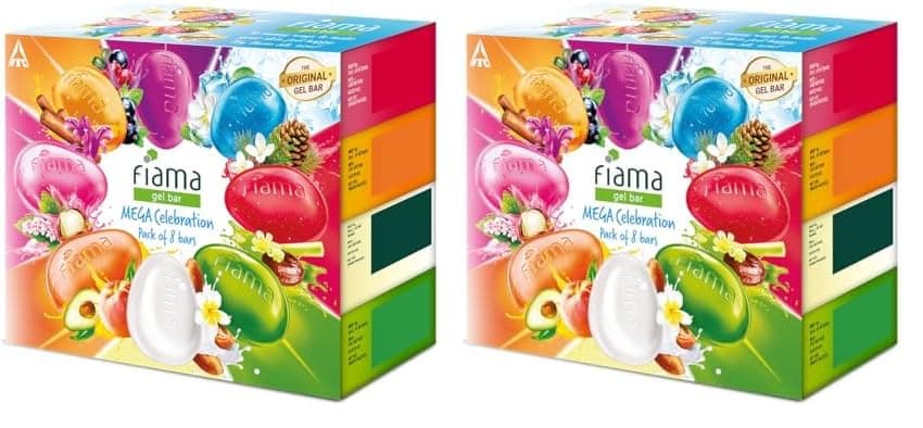 Gel Bathing Bar Mega Celebration Pack, With 8 Unique Gel Bars & Skin Conditioners For Moisturized Skin, 125g Soap (Pack Of 16)