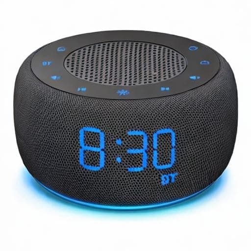 AONELAS BUFFBEE Bluetooth Speaker Alarm Clock with FM Radio - High Fidelity Sound, Full Range Dimmer, Plugged in Alarm Clock Radio for Bedroom