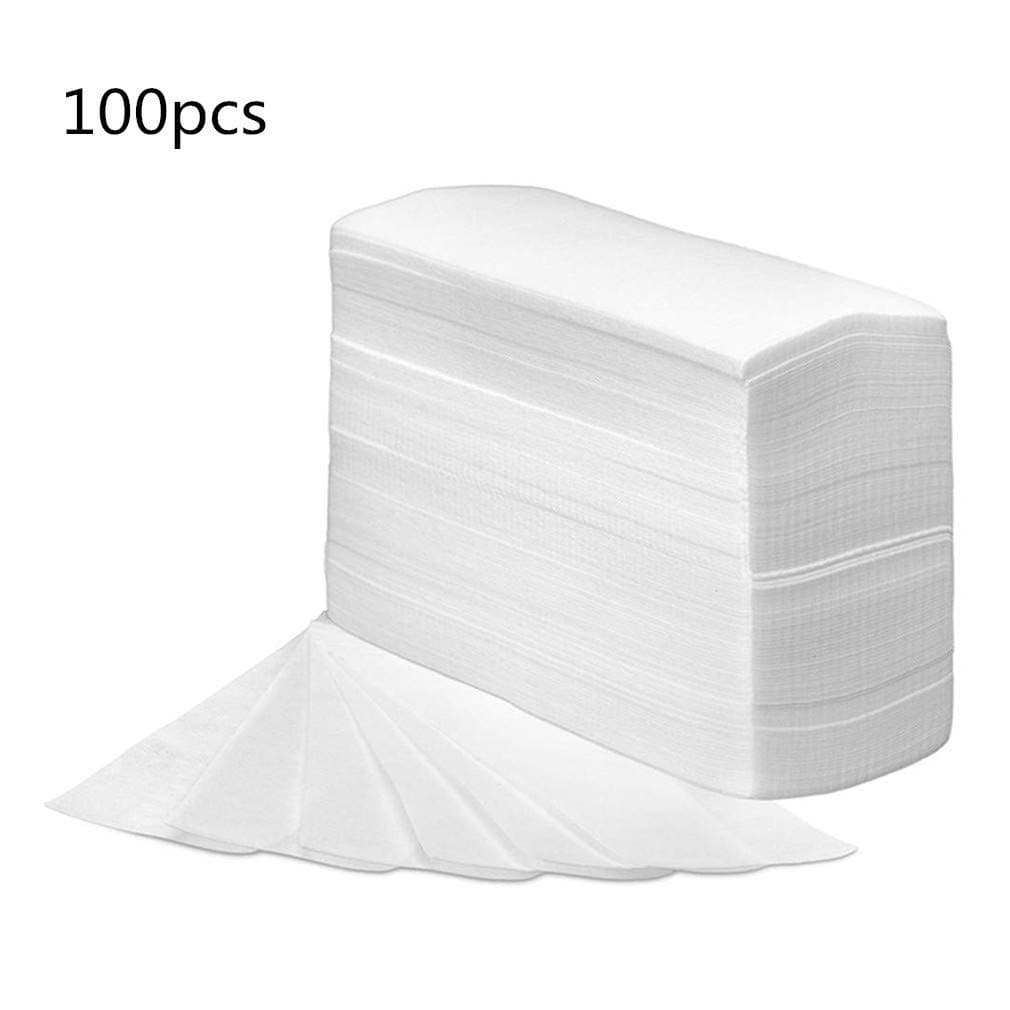 Disposable Wax Strips Epilating Strips, Professional 100 Sheet/Pack Depilatory Paper Non-woven Wax Strips Hair Removal Tool for Unisex Women Men Legs Body