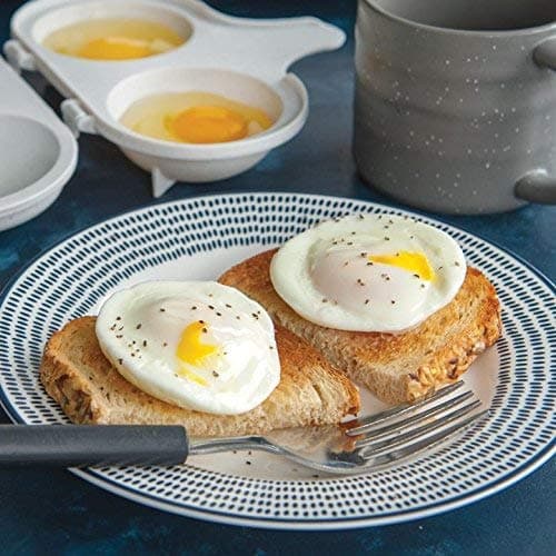 Nordic Ware Easy Breakfast Set - Omelet Pan and 2 Cavity Egg Poacher (Microwaveable)