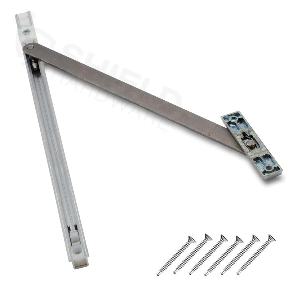 uPVC Door Restrictor Stay with Hold Open Function - 90 Degrees - for uPVC, Aluminium, French & Patio Doors