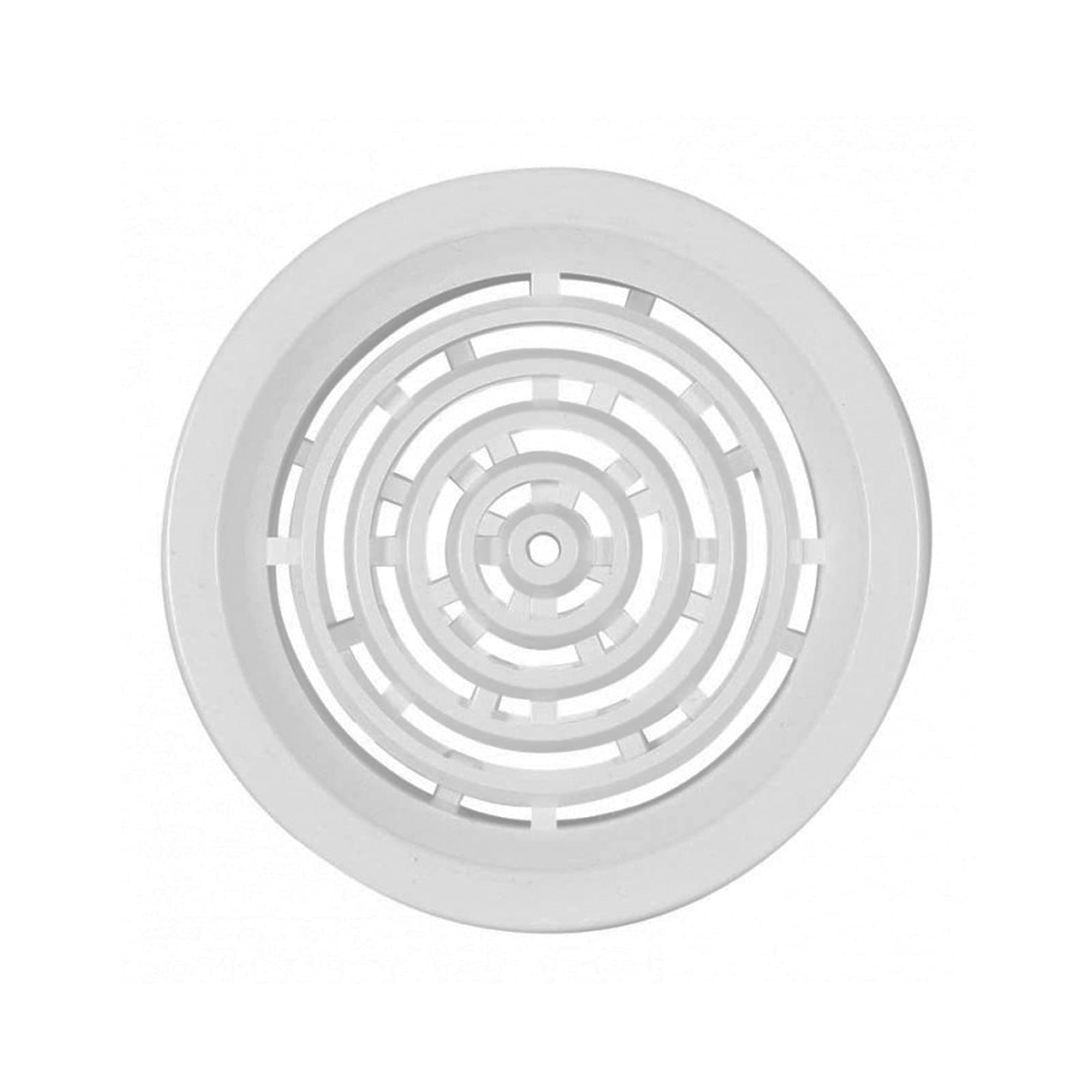 Plastic Ventilation Grille/Exhaust Air Grill Round Deck Dimensions: 60 mm, White, Set of 4