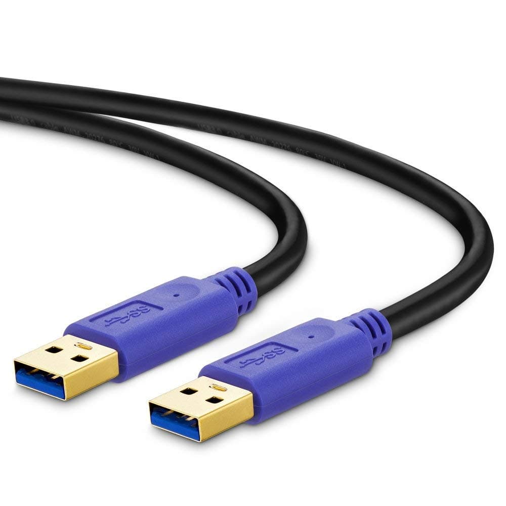USB to USB Cable 12Ft, USB 3.0 A to A Cable Type A Male to Male Cable Cord for Data Transfer Hard Drive Enclosures, Printers, Modems, Cameras