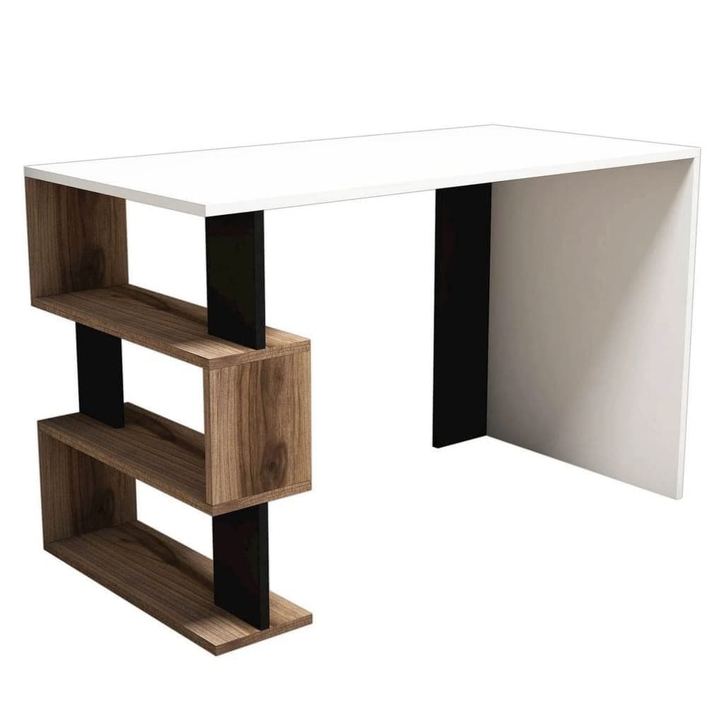 Bravo Home Snap Mini Studying Desk (Walnut and White)