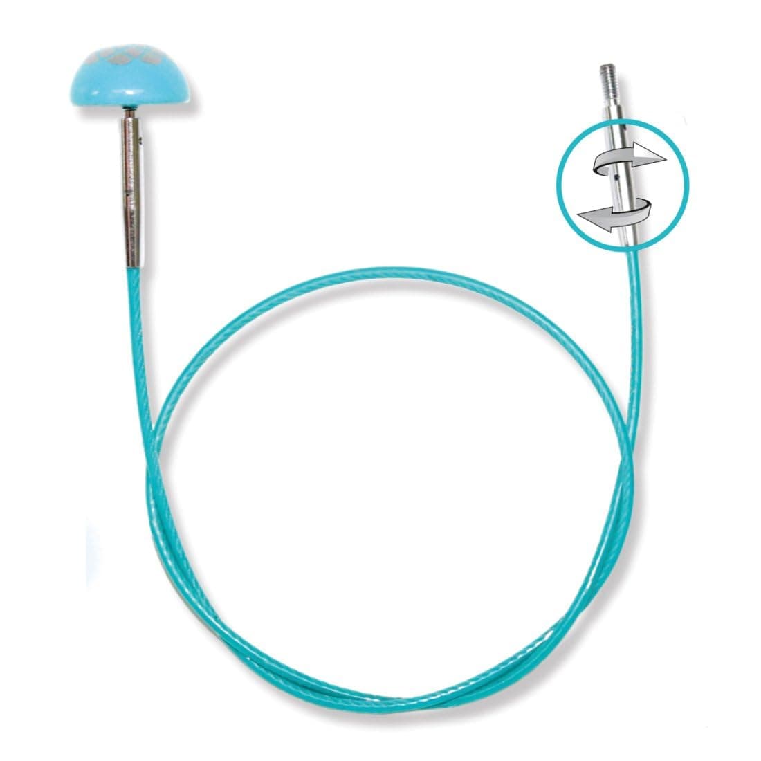 Swivel 360° Inter. Cable for 100cm Needle - 3pcs, Blue