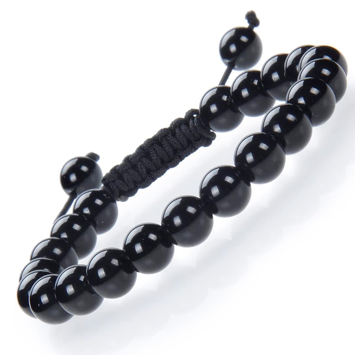 MASSIVE BEADSNatural Healing Power Gemstone Crystal Beads Unisex Adjustable Macrame Bracelets