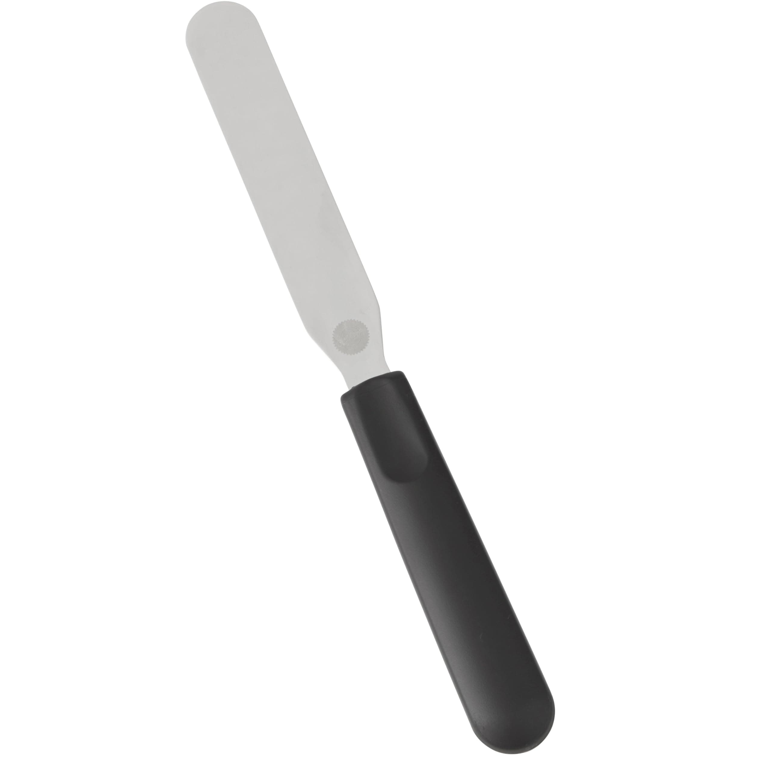 Wilton 11 Inch Frosting Spatula with A Stainless Steel Straight Spatula And Ergonomic Handle, Black Baking Spatula