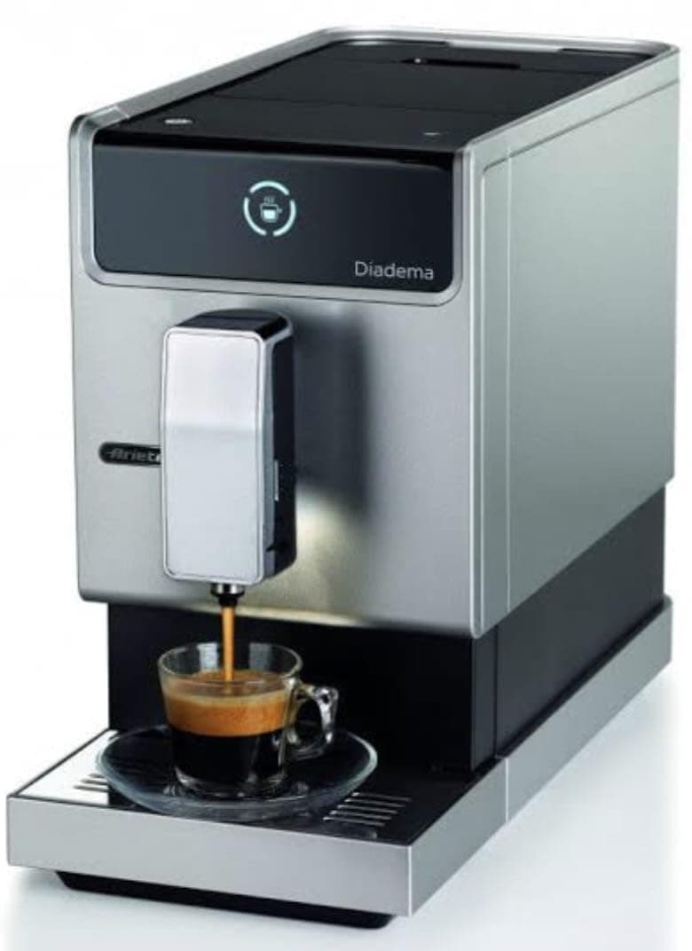 - Ariete Fully Automatic Bean To Cup Coffee Machine With Built in Grinder, One Touch Espresso Cappuccino Latte Machiato Maker, Italian design, 19 Bar, Best for Home & Office, ART1451,Metallic