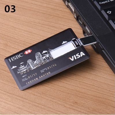 64GB Credit Card USB Flash Drive Customized Pen Drive pendrive (03)