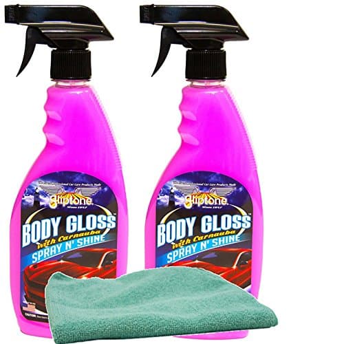 Body Gloss Spray N' Shine (22 oz) Bundle with Microfiber Cloth (3 Items)