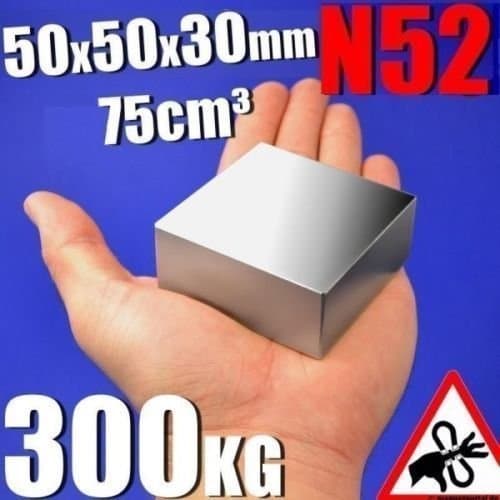 AOMAG® Rare Earth Neodymium N52 Bar Block Rectangular Magnet 50 x 50 x 30mm