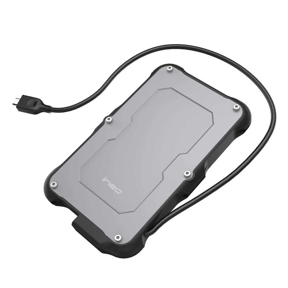 Rugged USB 3.1 Gen2 SATA 2.5'' Hard Drive Enclosure - PeakLead C2580 10Gbps External USB C Adapter, Protective IPX6 Waterproof, Shock-resistant Military Standard HDD SSD Caddy Case, Type C Cable