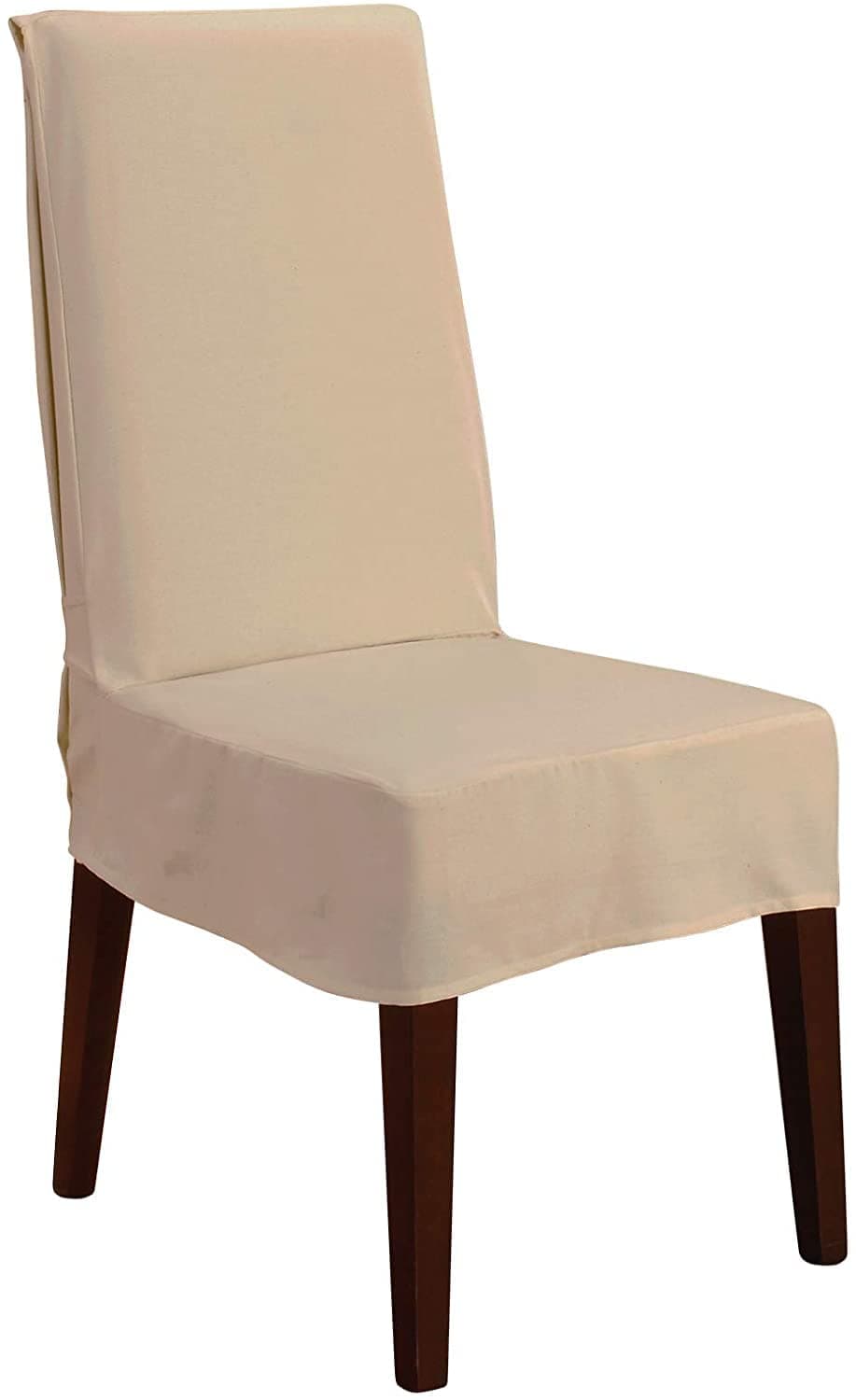 SureFit Home Decor Cotton Duck Solid 42 Inches Tall-Machine Washable- Chair, Tan Color