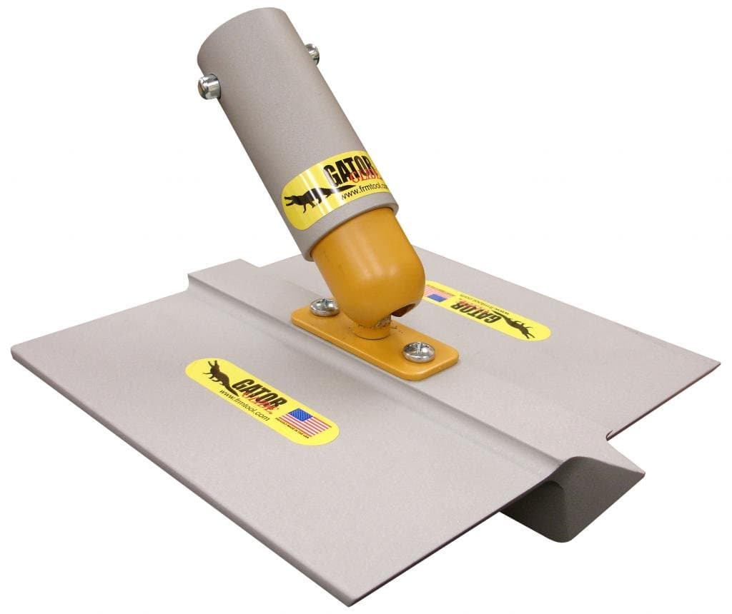 Gator Tool Concrete Walking Groover 1 1/4”Dx 1/2”Wx 1/4”R Single End Pointed 8" x 8" (w/Ultra Twist Head