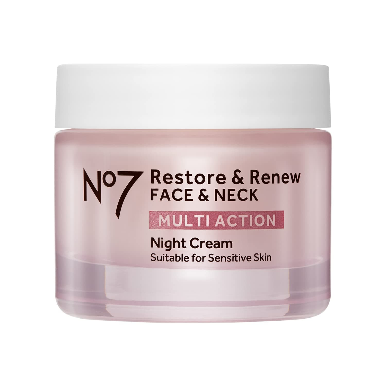 Restore & Renew Multi Action Night Cream for Face & Neck - Nighttime Face Moisturizer with Collagen Peptides - Anti Aging Skin Care for Crepey Skin with Hyaluronic Acid & Ceramides (1.69 Oz)