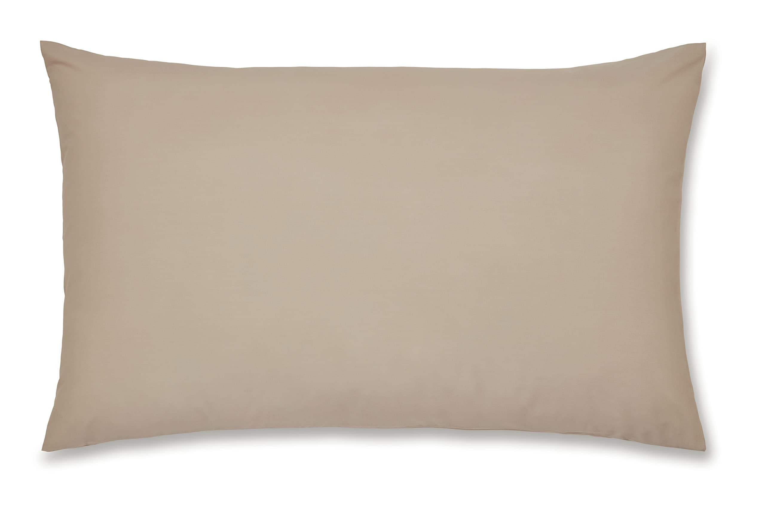 Catherine Lansfield Easy Iron Percale Standard Pillowcase Pair Natural