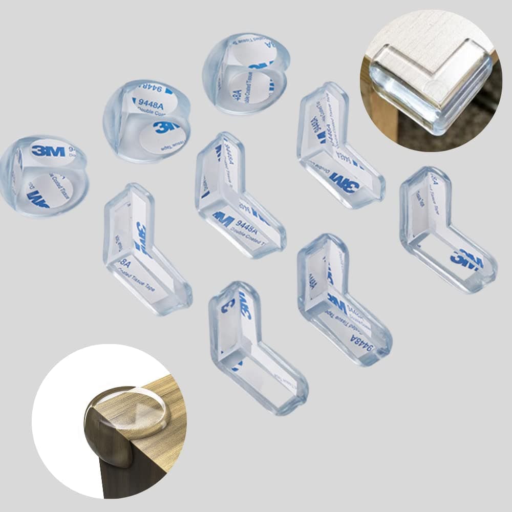 20 PCS Safety Corner Protector Guards For Baby's & Toddlers To Protect From Sharp Furniture Edges 2 Styles Of Clear Thick Chemical Free Design To Baby Proof Your Home To Keep Children Safe
