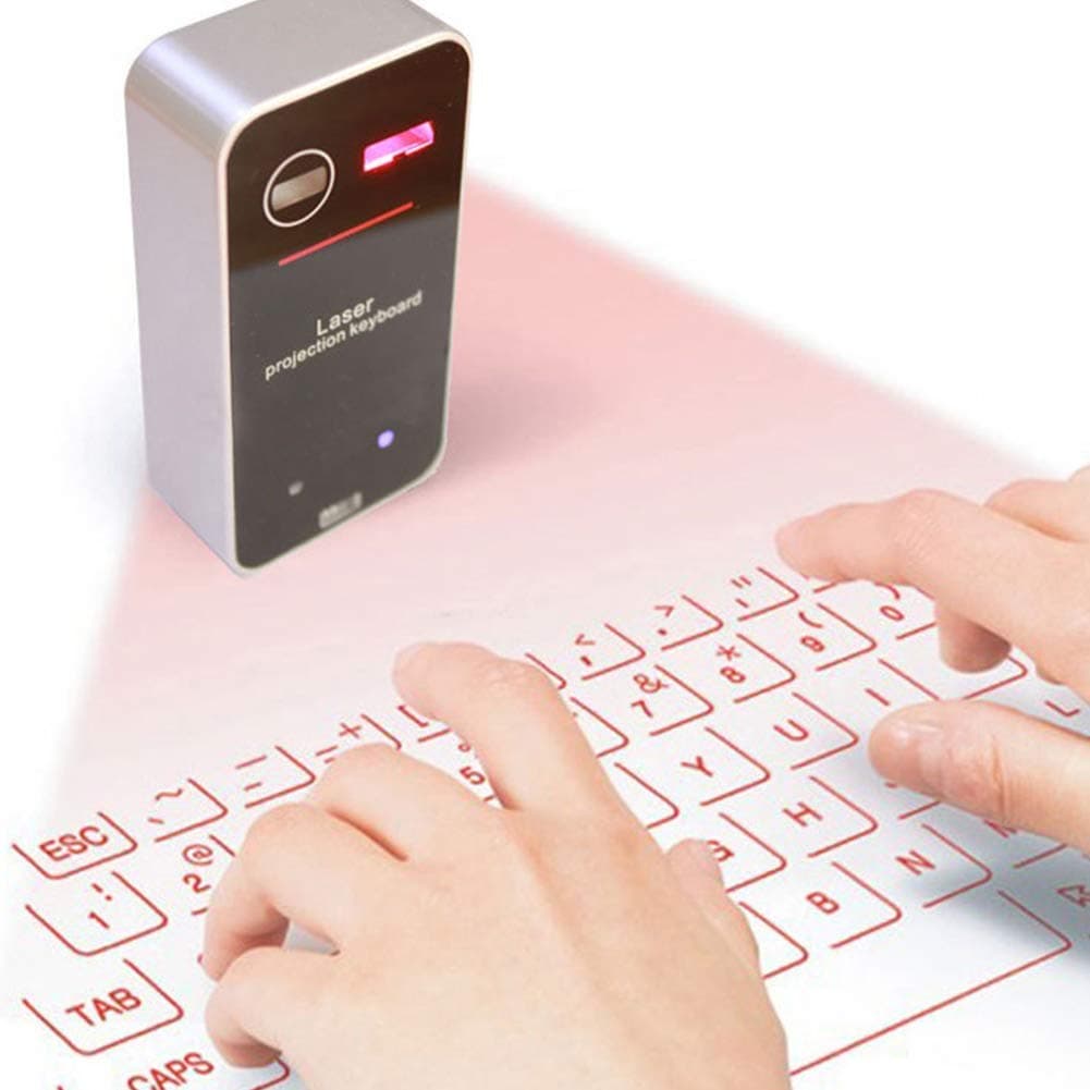 AGS Laser Projection Bluetooth Virtual Keyboard & Mouse for iPhone, Ipad, Smartphone and Tablets