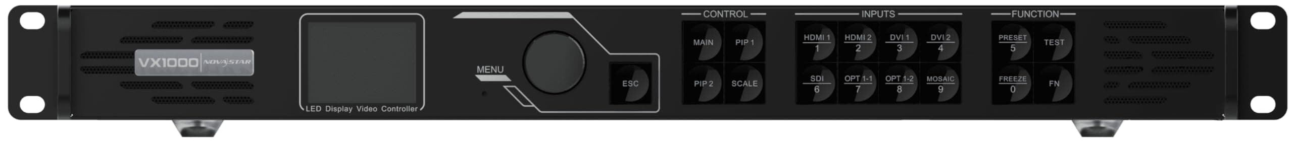Novastar VX1000 LED Display Controller - HDMI, DVI, 3G-SDI, Optical Fiber - 17 Ports - Compatible with PC, Laptop, Gaming Console, Camera, Monitor, Television