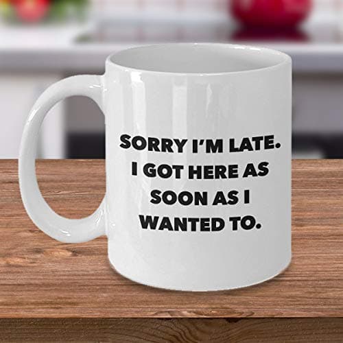 Funny Work Mug Office Coffee Mug I Hate Work Gifts Sorry I'm Late I Got Here As Soon As I Wanted To I Didn't Want to Come Ceramic Coffee Cup