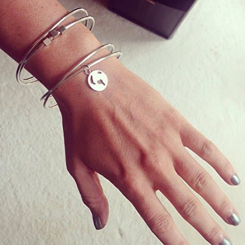 Bangle Sterling silver charm bracelet customised personalised custom