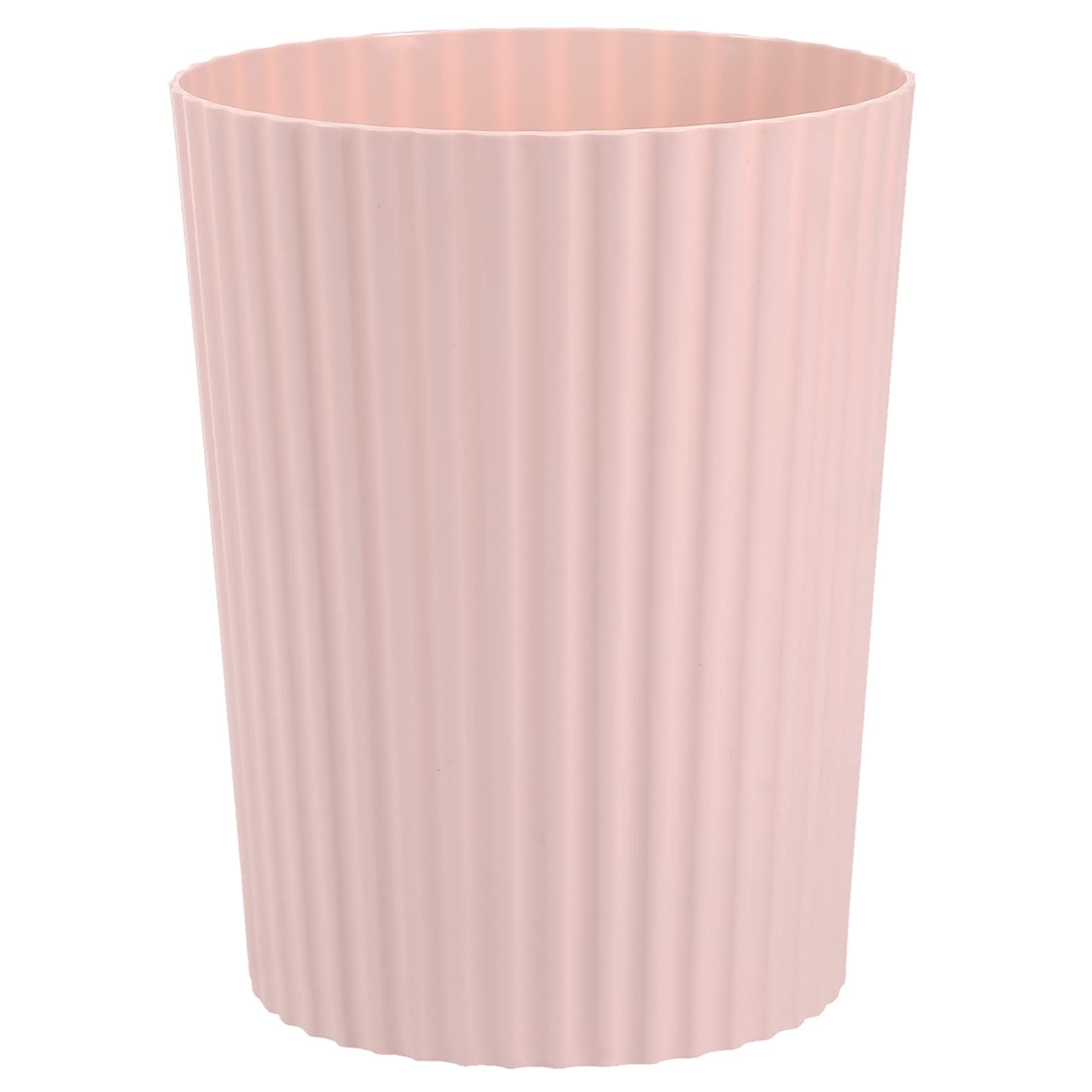 Small Trash Can Plastic Wastebasket, Pink