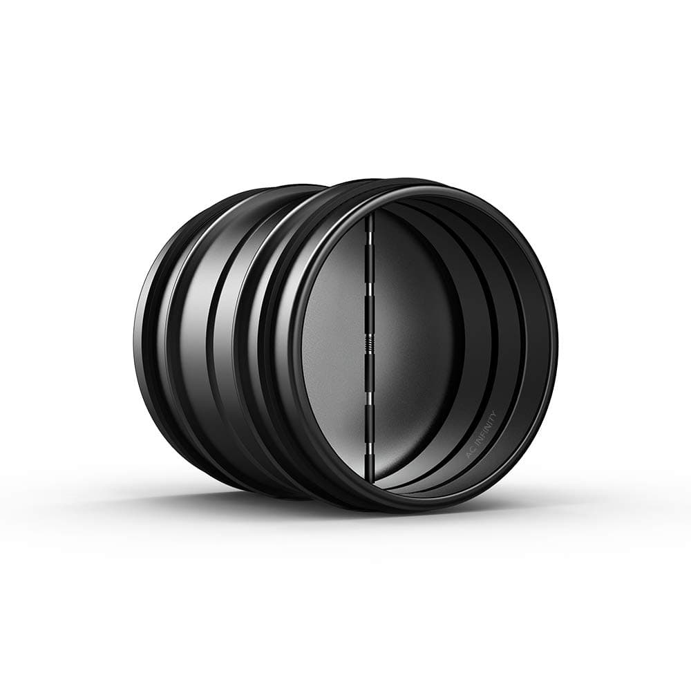 AC Infinity 100mm Backdraft Damper, One-Way Airflow Ducting Insert with Spring-Loaded Folding Blades for 100mm Ducting in Range Hoods and Bathrooms Fans, 4-Inch