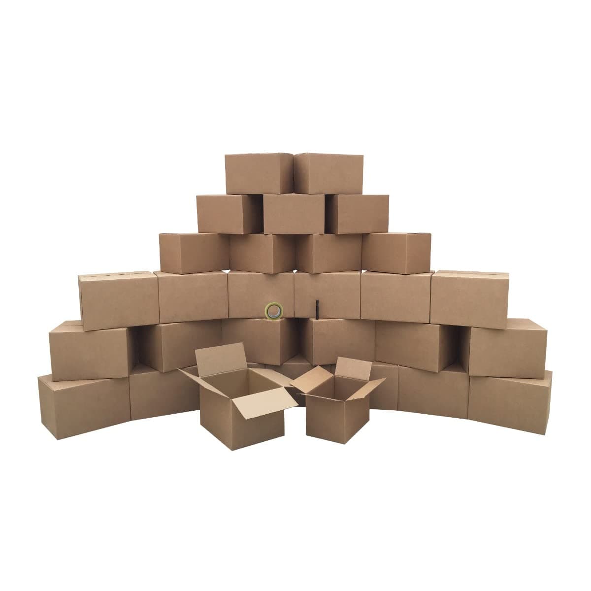 UBOXES 2 Room Economy Kit- 30 Moving Boxes, Bubble Roll, & Packing Tape